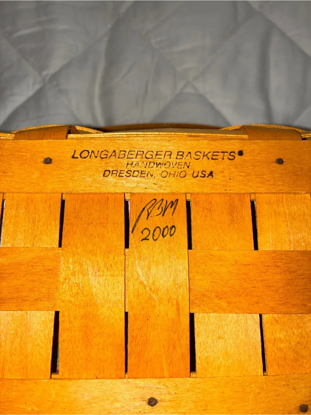Longaberger Vintage 2000 Christmas Collection Deck the Halls Basket with liner.